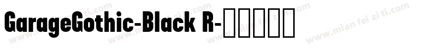 GarageGothic-Black R字体转换